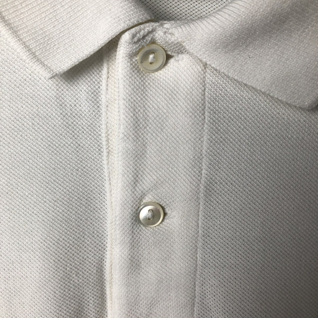 Lacoste LACOSTE French design short sleeve polo shirt size 5, men's L size cotton pale white type Vintage Second Hand