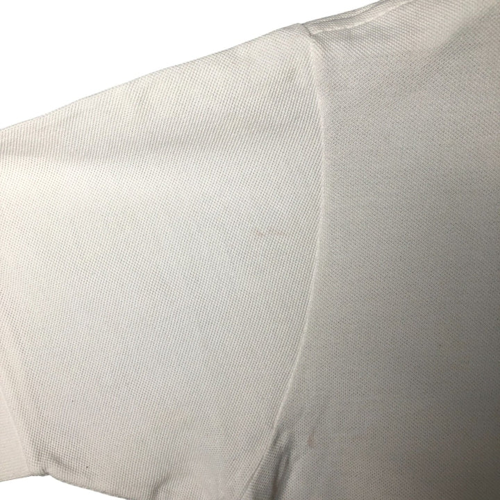Lacoste LACOSTE French design short sleeve polo shirt size 5, men's L size cotton pale white type Vintage Second Hand