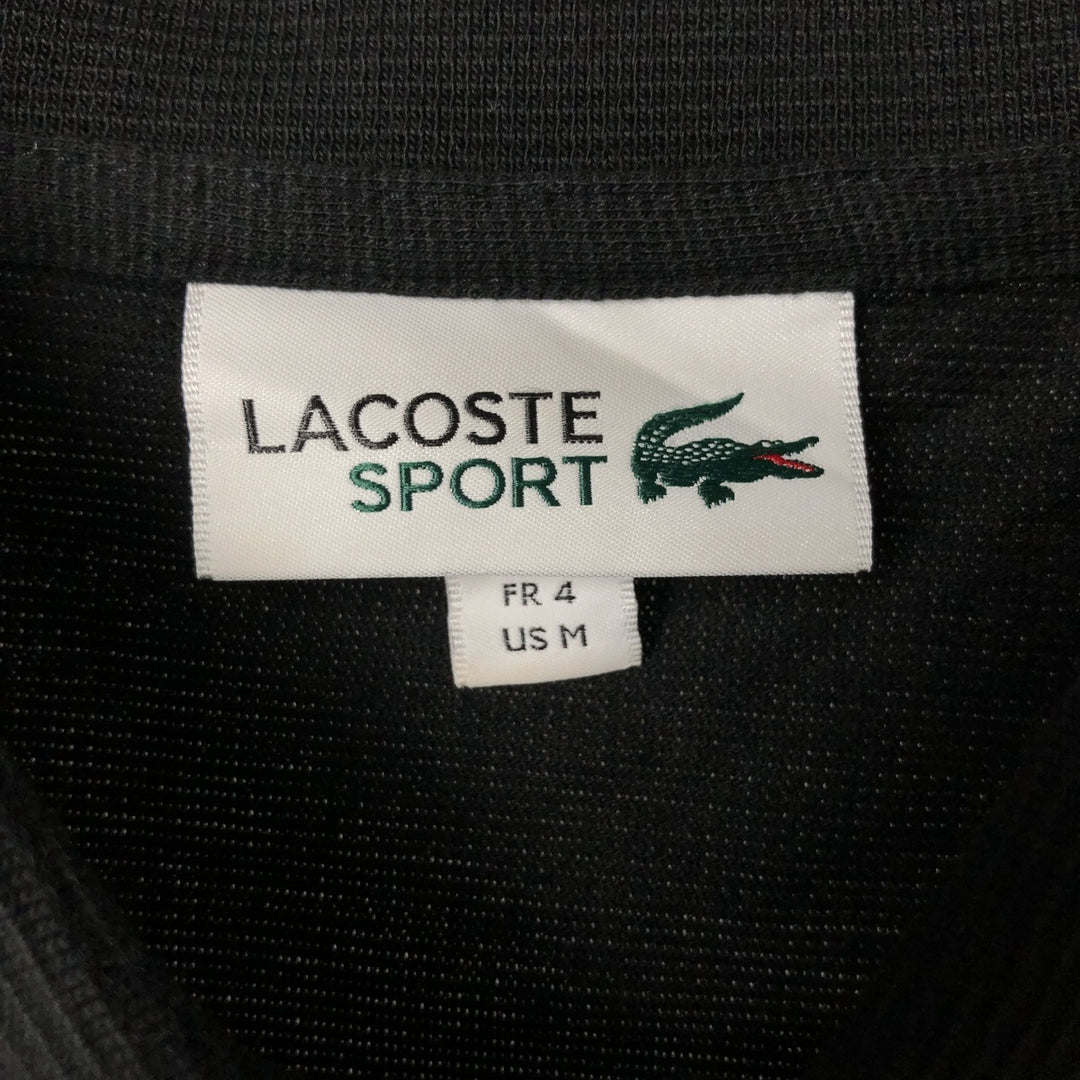 Lacoste LACOSTE SPORT short sleeve polo shirt, men's size M cotton black type Vintage Second Hand