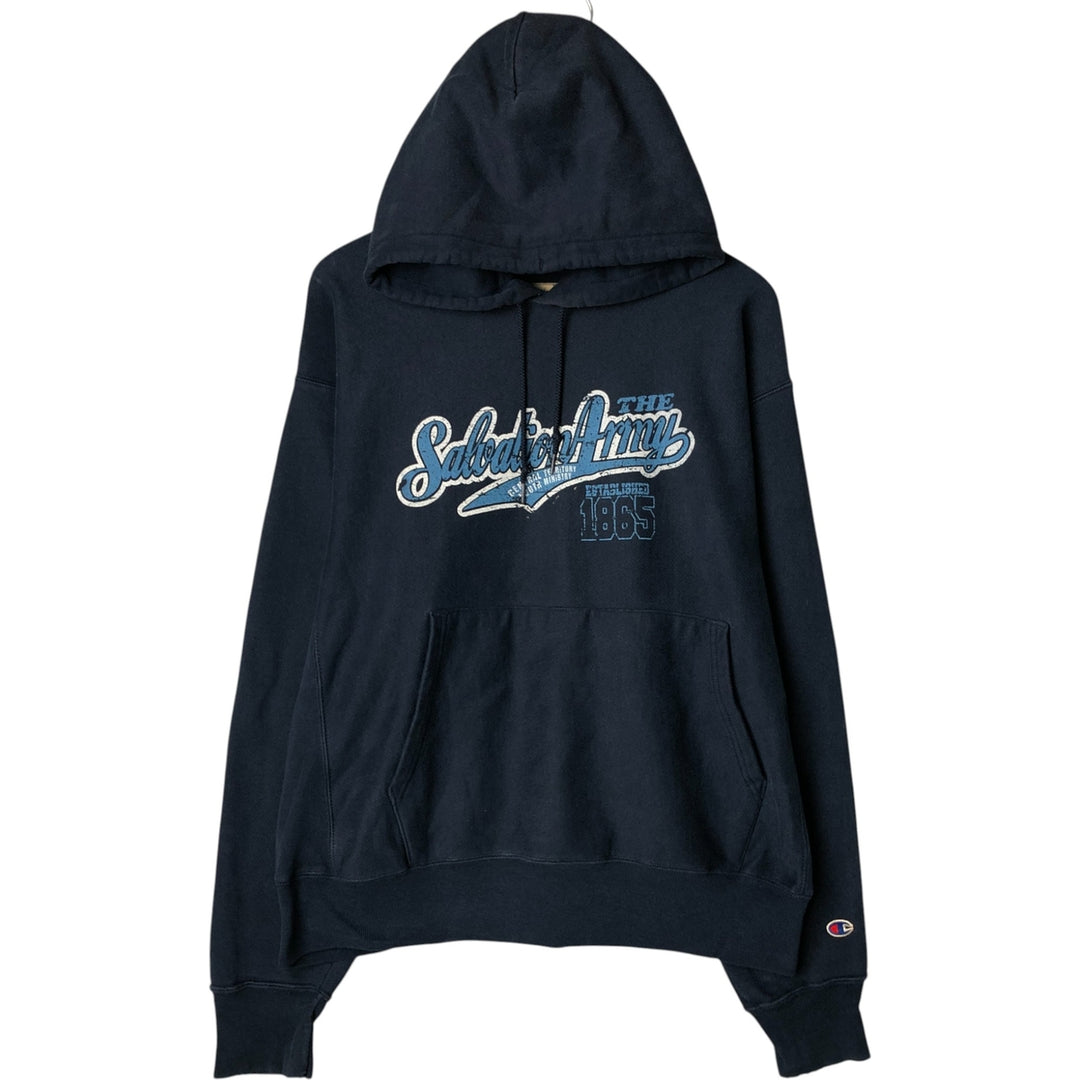 2000'S Champion Original Reverse Weave Sweatshirt Pullover Hoodie, Men's XL unclear navy blue type Vintage Second Hand