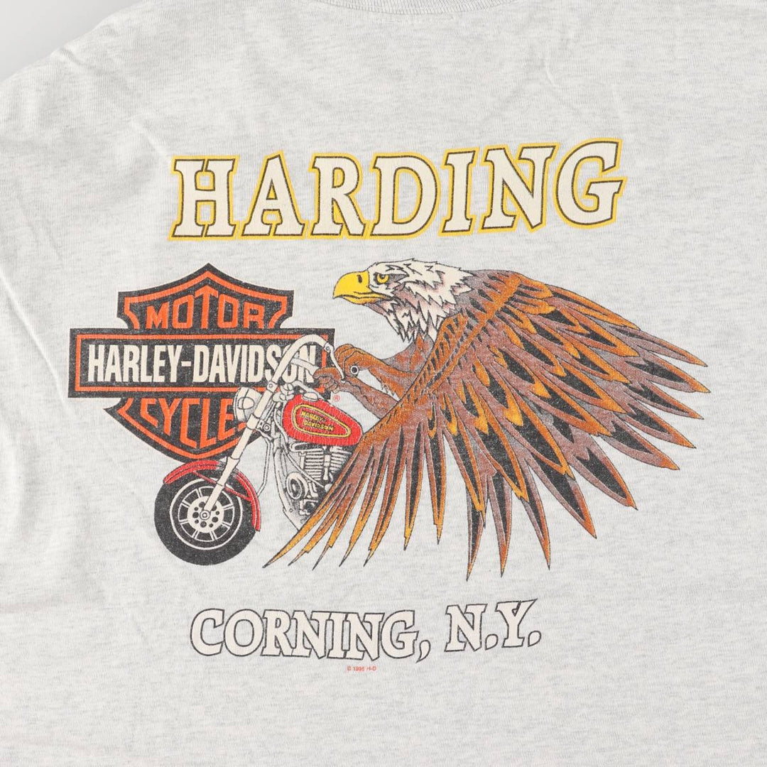 90'S Harley-Davidson long-sleeved T-shirt, Made in USA, Men's XL, Vintage cotton white type Vintage Second Hand