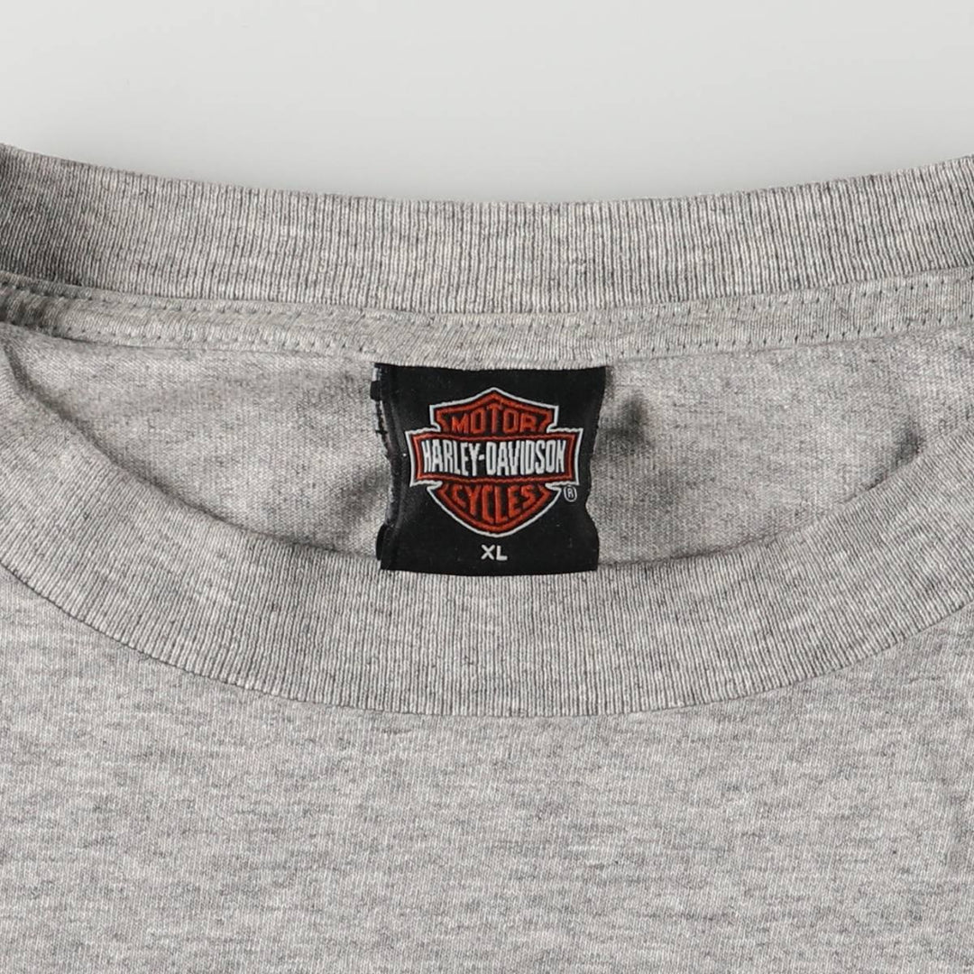 00'S Harley-Davidson Long Sleeve T-Shirt, Men's XL Size unclear gray type Vintage Second Hand