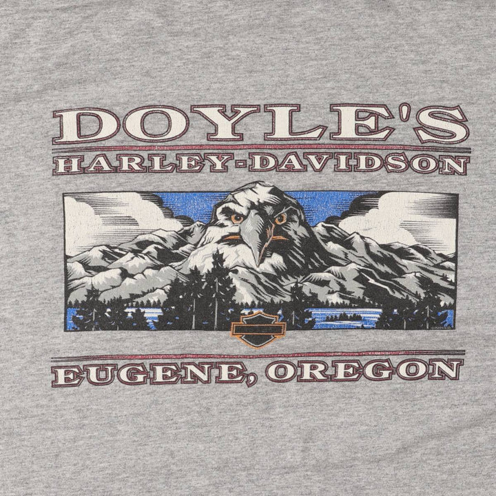 00'S Harley-Davidson Long Sleeve T-Shirt, Men's XL Size unclear gray type Vintage Second Hand