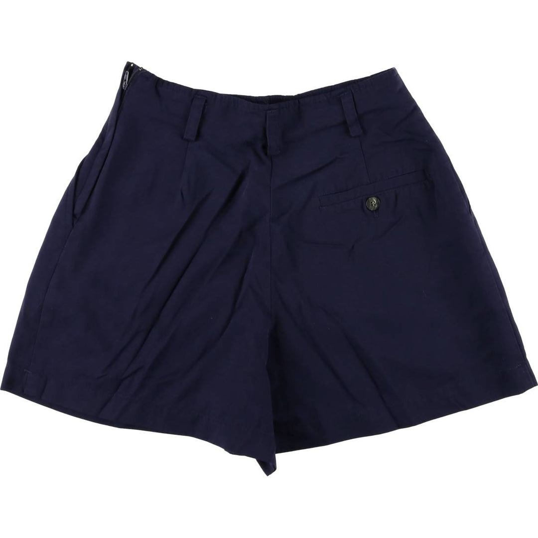 90'S GAP Vintage Two-pleat Rayon Shorts, Women's Size L (W27) Rayon navy blue type Vintage Second Hand