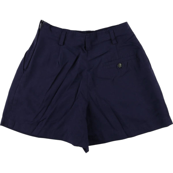 90'S GAP Vintage Two-pleat Rayon Shorts, Women's Size L (W27) Rayon navy blue type Vintage Second Hand