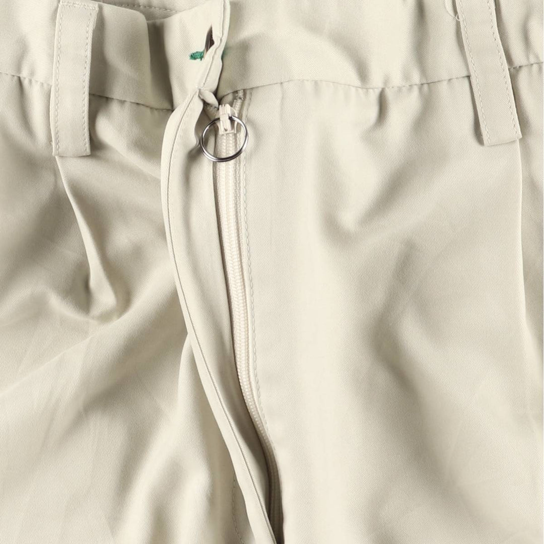 Tommy Hilfiger Golf Two-Pleated Shorts, Women's Size L (W30) polyester ivory Vintage Second Hand