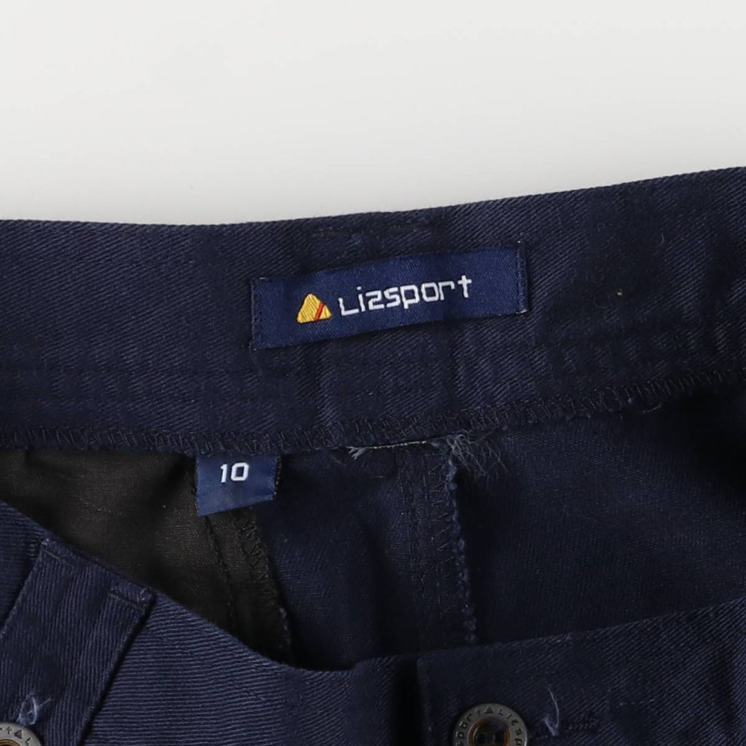 Liz Claiborne Lizsport Two-Pleated Chino Shorts, Women's Size L (W28) unclear navy blue type Vintage Second Hand
