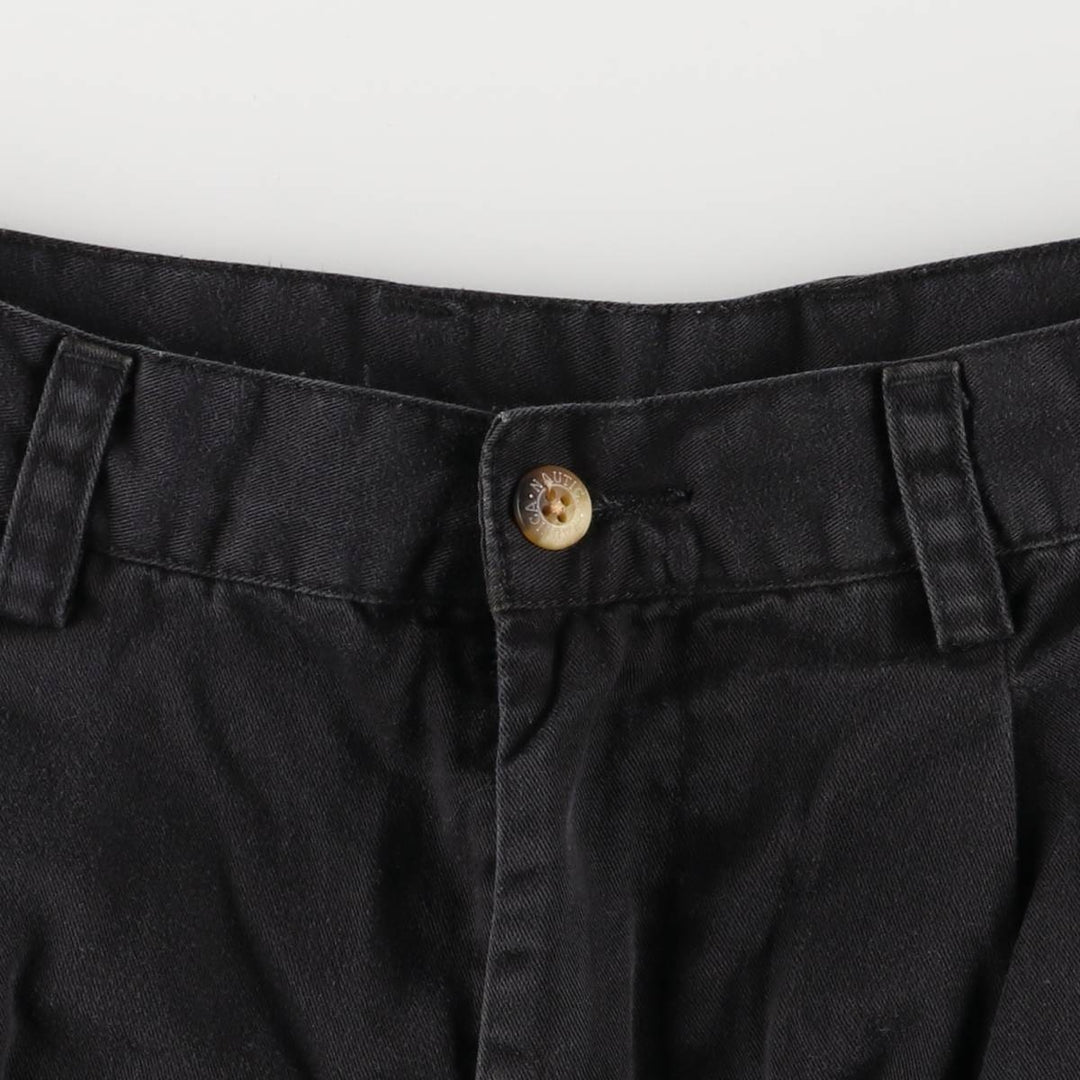 90'S NAUTICA Two-pleat Chino Shorts, Women's L (w30) Vintage cotton black type Vintage Second Hand