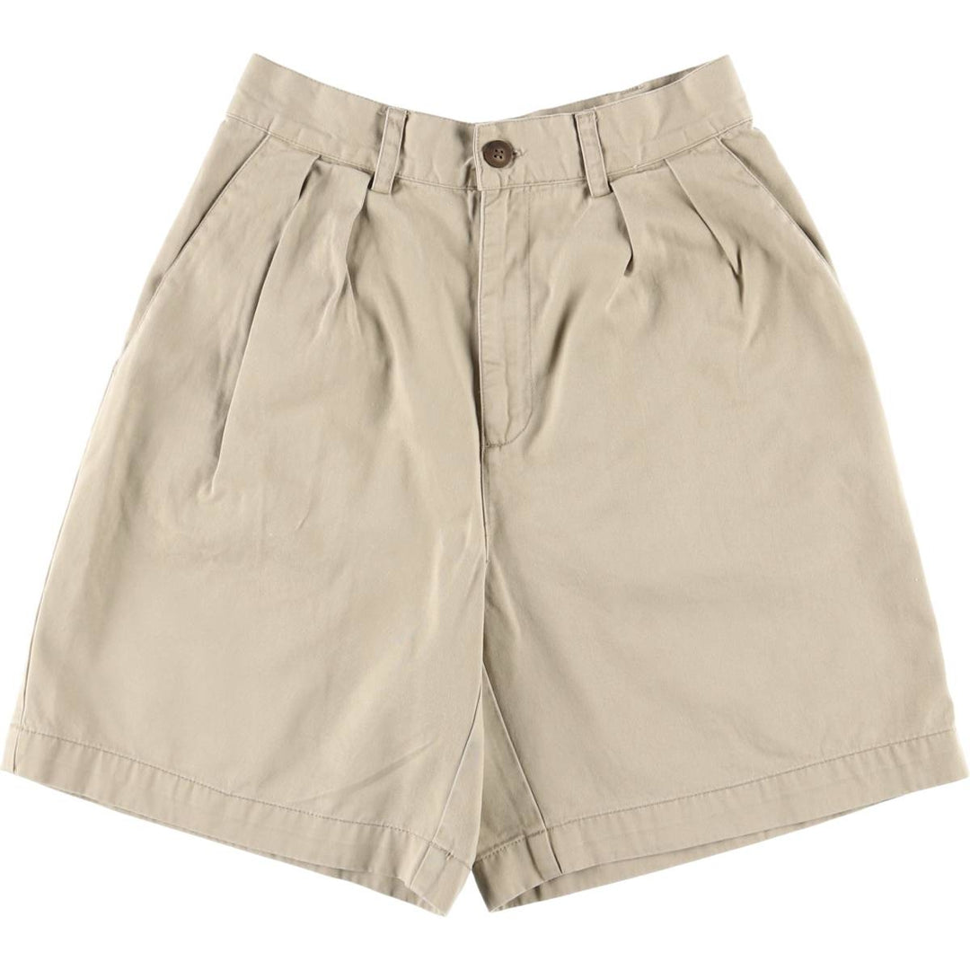 90'S Gap Old Gap Classic Fit Two-Pleated Chino Shorts, Women's Size L (W28) cotton Beige type Vintage Second Hand