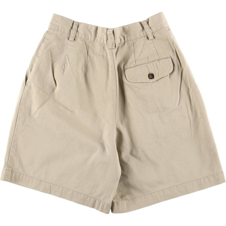90'S Gap Old Gap Classic Fit Two-Pleated Chino Shorts, Women's Size L (W28) cotton Beige type Vintage Second Hand