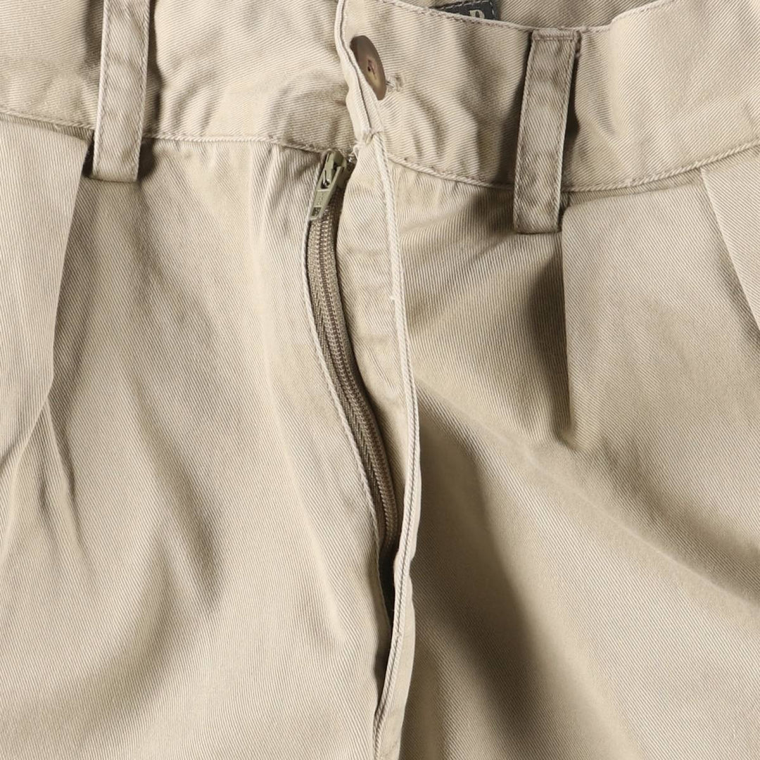90'S Gap Old Gap Classic Fit Two-Pleated Chino Shorts, Women's Size L (W28) cotton Beige type Vintage Second Hand
