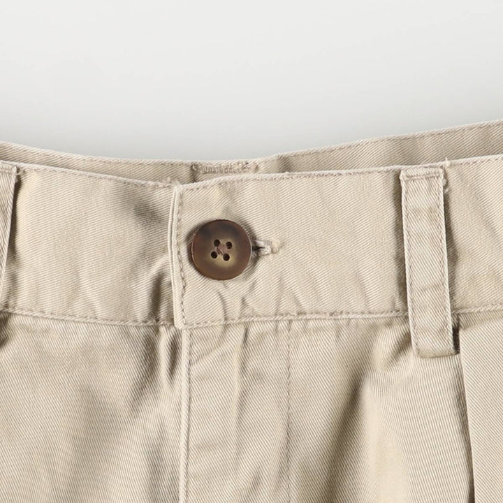 90'S Gap Old Gap Classic Fit Two-Pleated Chino Shorts, Women's Size L (W28) cotton Beige type Vintage Second Hand