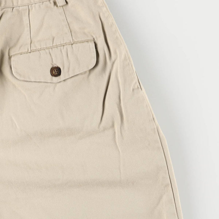 90'S Gap Old Gap Classic Fit Two-Pleated Chino Shorts, Women's Size L (W28) cotton Beige type Vintage Second Hand