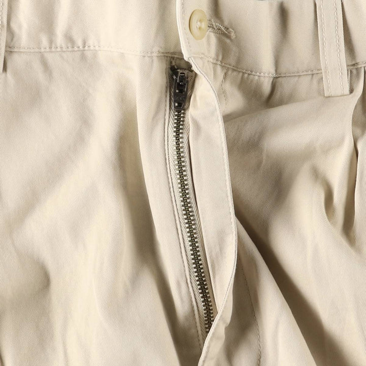 Ralph Lauren POLO by Ralph Lauren HAMMOND PANT, two-pleat chino pants, men's, w34 equivalent cotton Beige type Vintage Second Hand