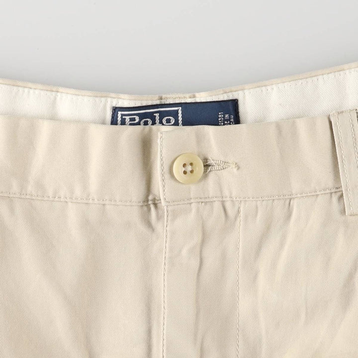 Ralph Lauren POLO by Ralph Lauren HAMMOND PANT, two-pleat chino pants, men's, w34 equivalent cotton Beige type Vintage Second Hand
