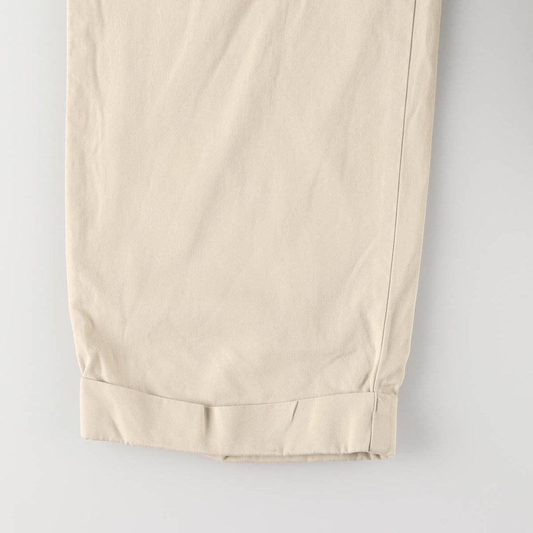 Ralph Lauren POLO by Ralph Lauren HAMMOND PANT, two-pleat chino pants, men's, w34 equivalent cotton Beige type Vintage Second Hand