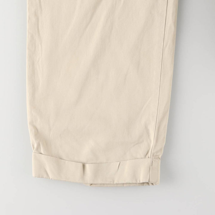 Ralph Lauren POLO by Ralph Lauren HAMMOND PANT, two-pleat chino pants, men's, w34 equivalent cotton Beige type Vintage Second Hand