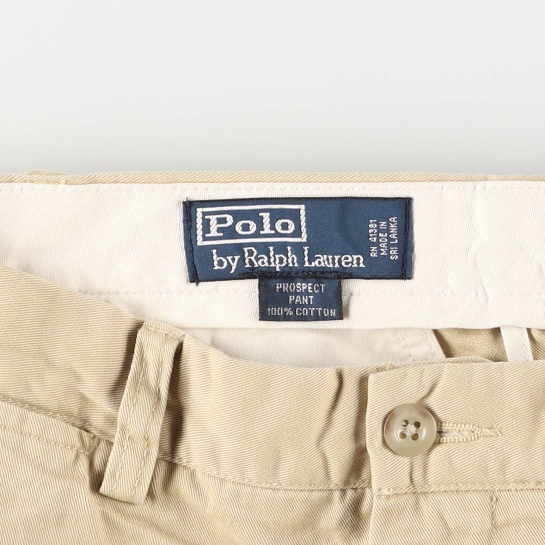 Ralph Lauren POLO by Ralph Lauren PROSPECT PANT Chino pants for men, equivalent to W32 cotton Beige type Vintage Second Hand