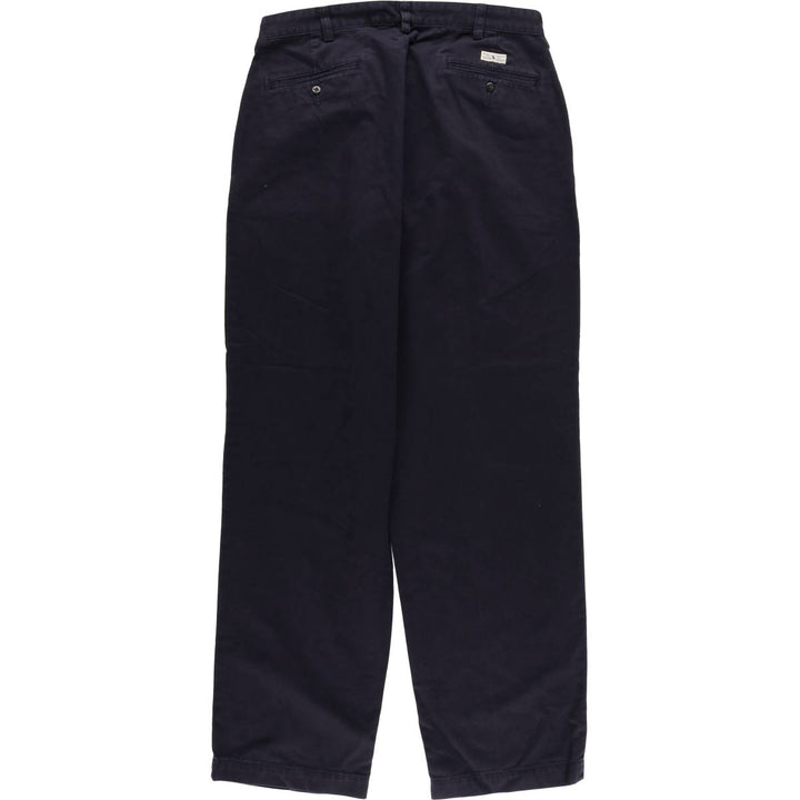 Ralph Lauren POLO RALPH LAUREN ANDREW PANT Two-pleat chino pants Men's size W35 cotton navy blue type Vintage Second Hand