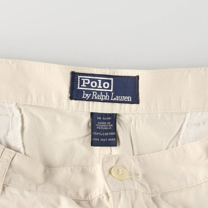 Ralph Lauren POLO by Ralph Lauren Two-pleat Chino Pants for Men, W33 equivalent cotton ivory Vintage Second Hand