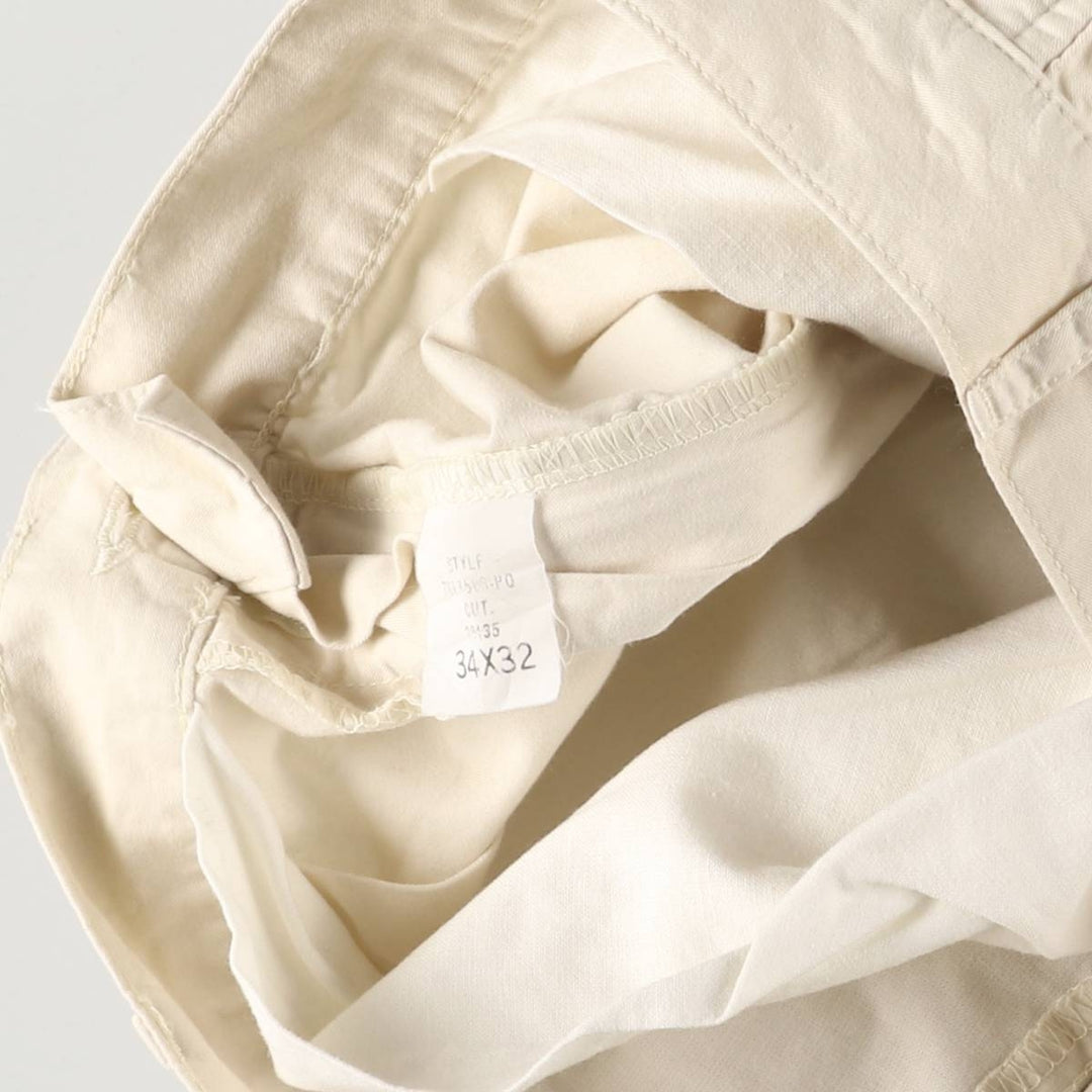 Ralph Lauren POLO by Ralph Lauren Two-pleat Chino Pants for Men, W33 equivalent cotton ivory Vintage Second Hand