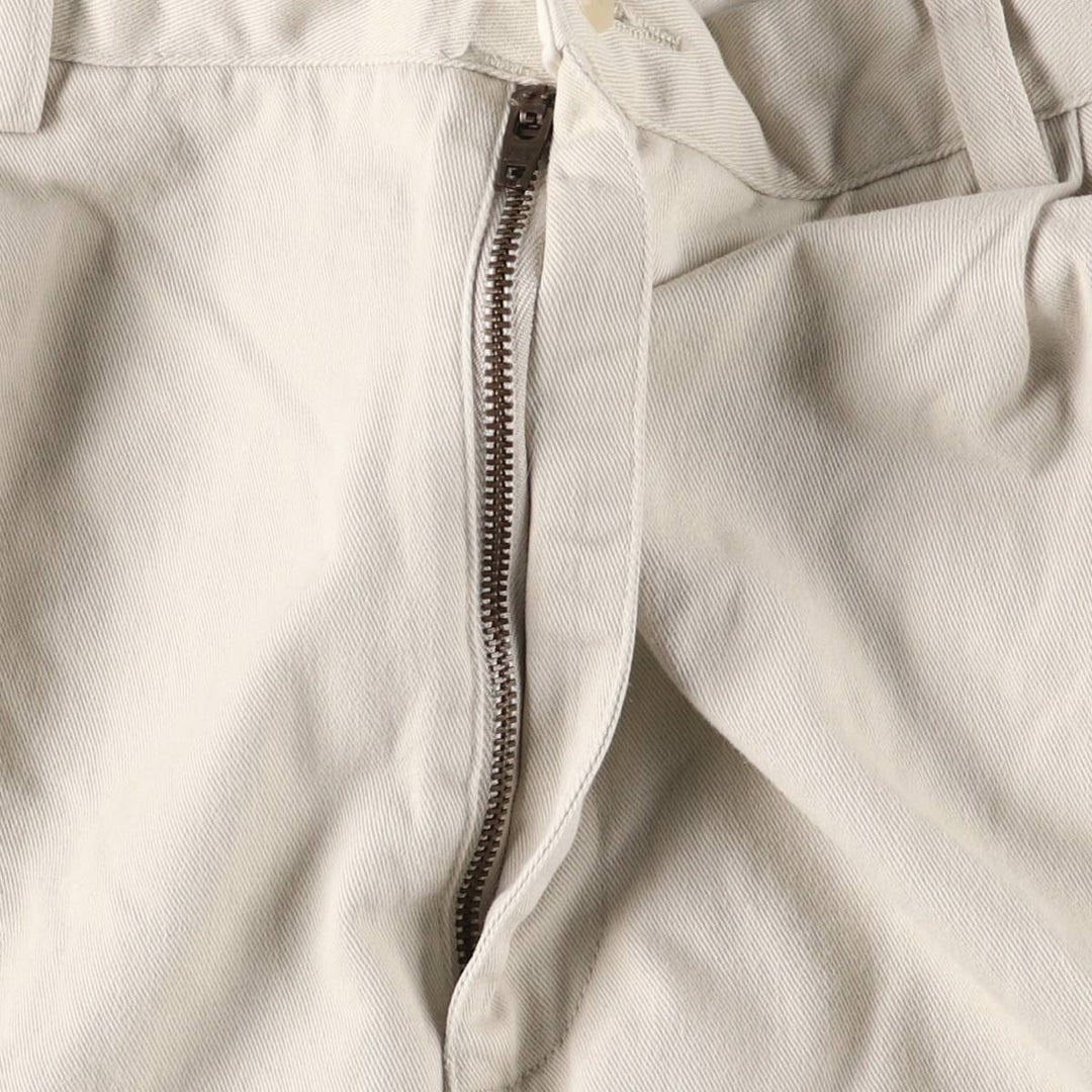 Ralph Lauren POLO by Ralph Lauren HAMMOND PANT, two-pleat chino pants, men's, w34 equivalent cotton ivory Vintage Second Hand