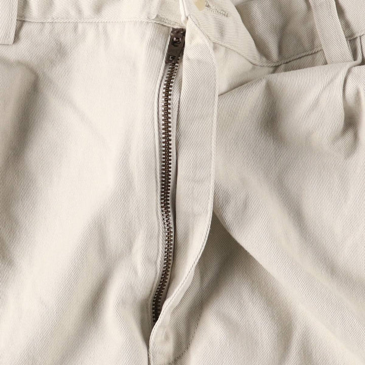 Ralph Lauren POLO by Ralph Lauren HAMMOND PANT, two-pleat chino pants, men's, w34 equivalent cotton ivory Vintage Second Hand