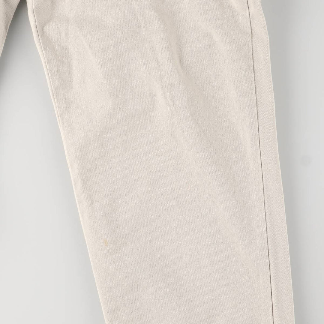 Ralph Lauren POLO by Ralph Lauren HAMMOND PANT, two-pleat chino pants, men's, w34 equivalent cotton ivory Vintage Second Hand