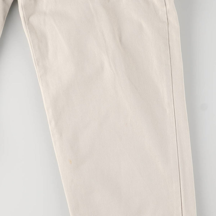 Ralph Lauren POLO by Ralph Lauren HAMMOND PANT, two-pleat chino pants, men's, w34 equivalent cotton ivory Vintage Second Hand