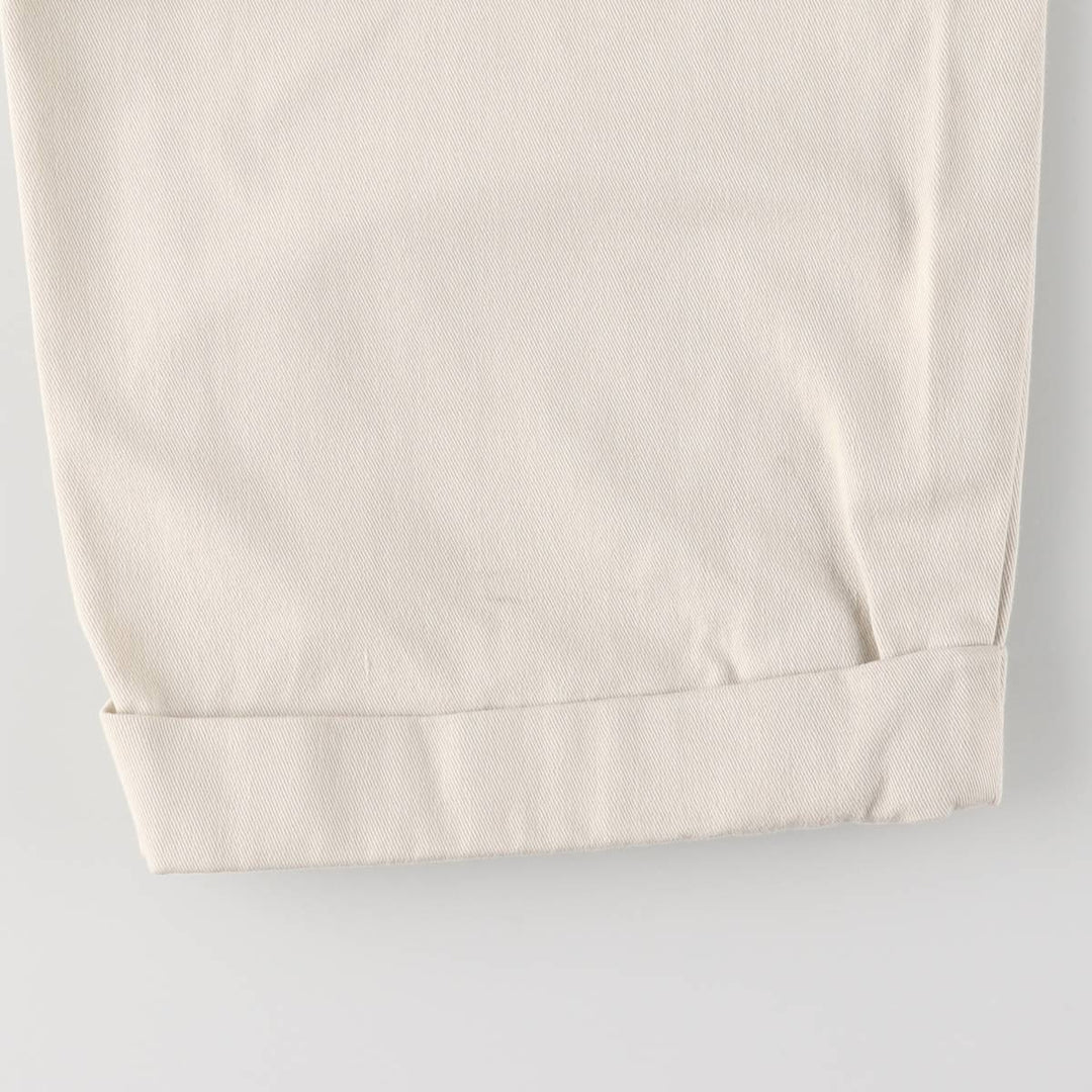 Ralph Lauren POLO by Ralph Lauren HAMMOND PANT, two-pleat chino pants, men's, w34 equivalent cotton ivory Vintage Second Hand