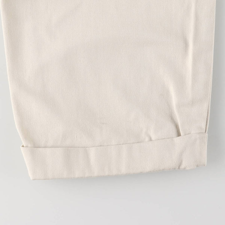 Ralph Lauren POLO by Ralph Lauren HAMMOND PANT, two-pleat chino pants, men's, w34 equivalent cotton ivory Vintage Second Hand
