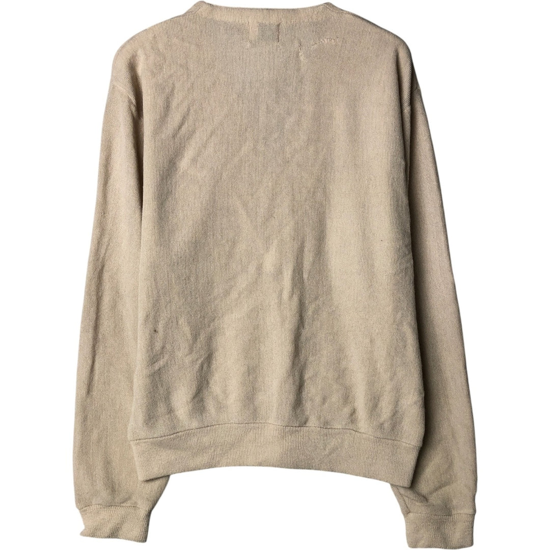 Men's Store Acrylic Knit Cardigan, Made in USA, Men's Size XL Oron Acrylic Beige type Vintage Second Hand