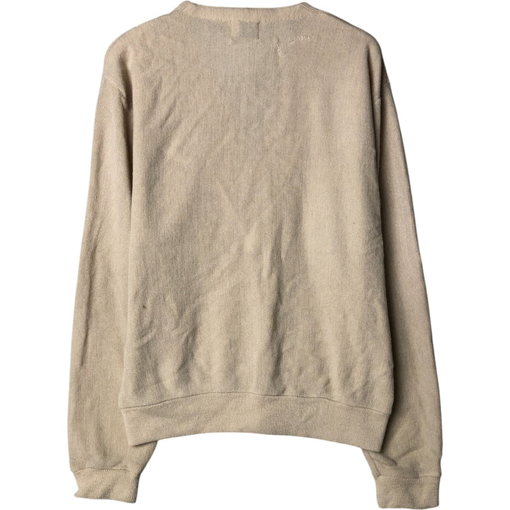 Men's Store Acrylic Knit Cardigan, Made in USA, Men's Size XL Oron Acrylic Beige type Vintage Second Hand