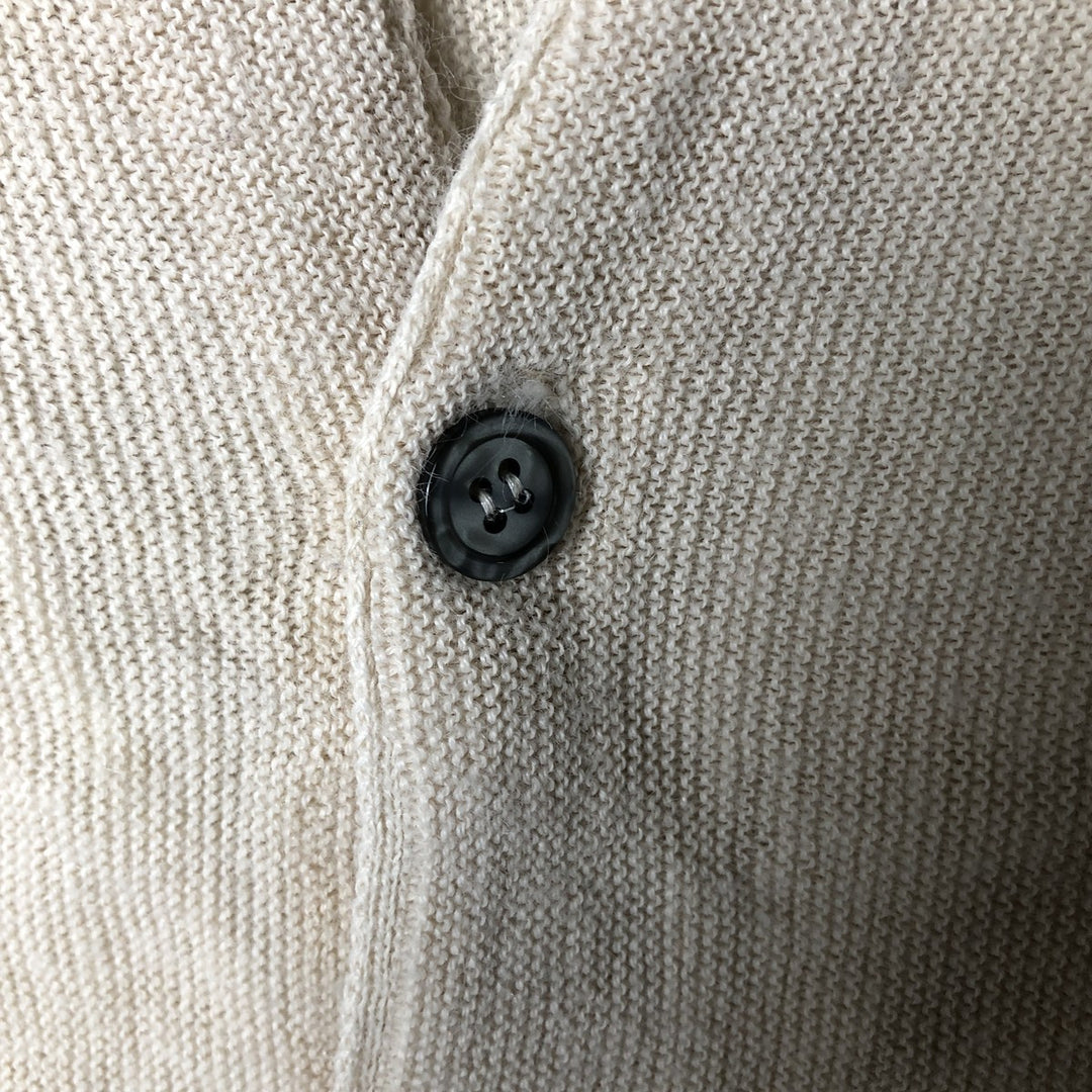 Men's Store Acrylic Knit Cardigan, Made in USA, Men's Size XL Oron Acrylic Beige type Vintage Second Hand