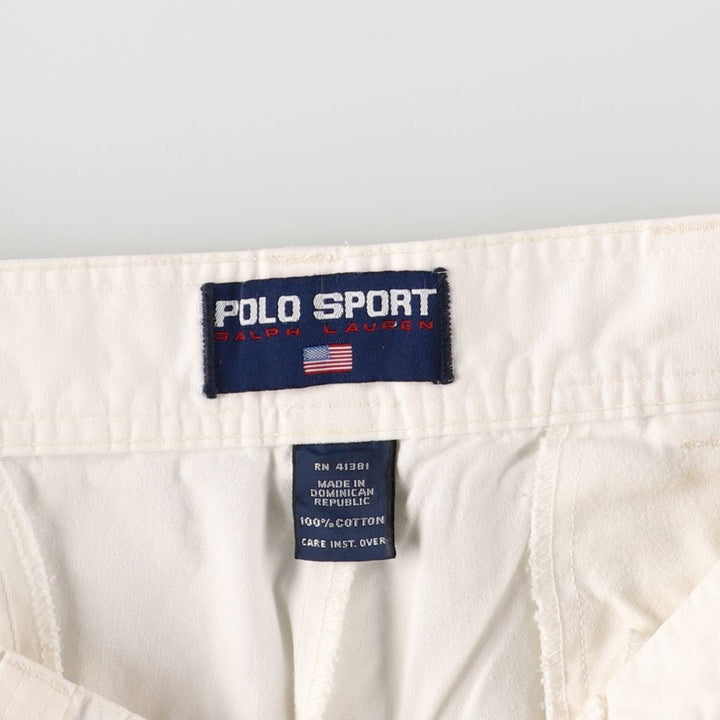 Ralph Lauren POLO SPORT One-Tuck Chino Pants, Men's, Size W35 cotton white type Vintage Second Hand