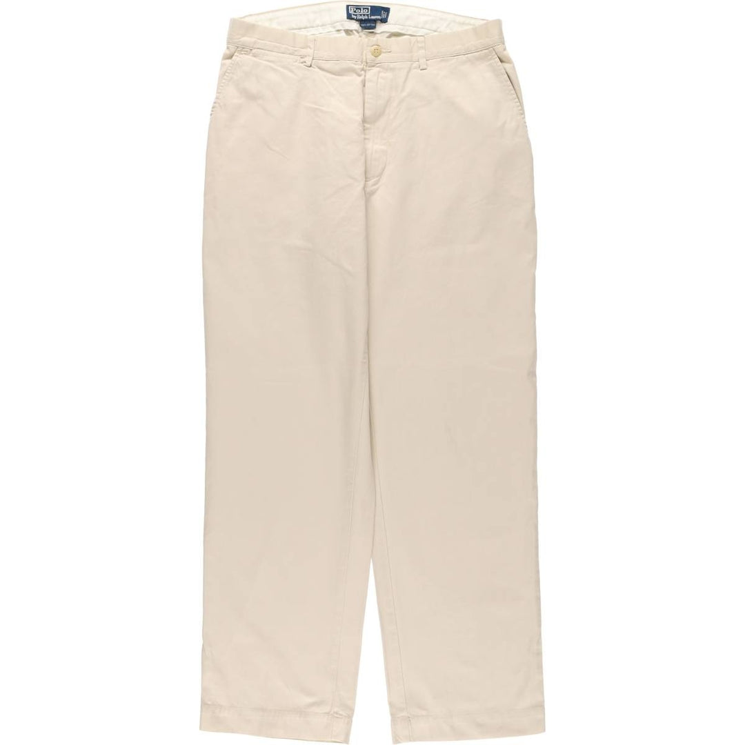 Ralph Lauren POLO by Ralph Lauren Chino Pants Men's W33 equivalent cotton ivory Vintage Second Hand