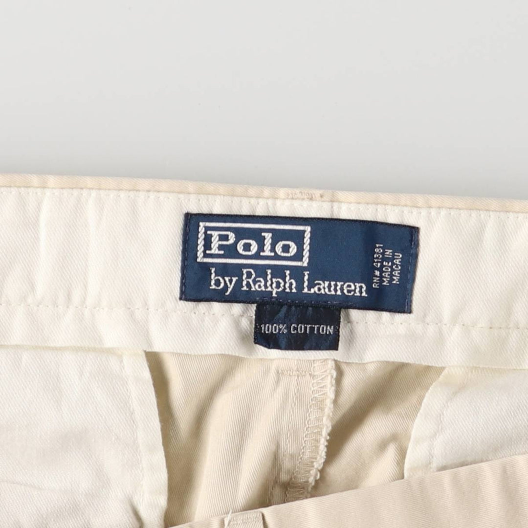 Ralph Lauren POLO by Ralph Lauren Chino Pants Men's W33 equivalent cotton ivory Vintage Second Hand
