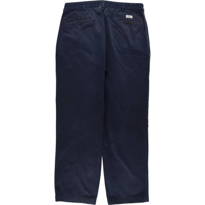 Ralph Lauren POLO RALPH LAUREN ANDREW PANT Two-pleat chino pants Men's size W35 cotton navy blue type Vintage Second Hand
