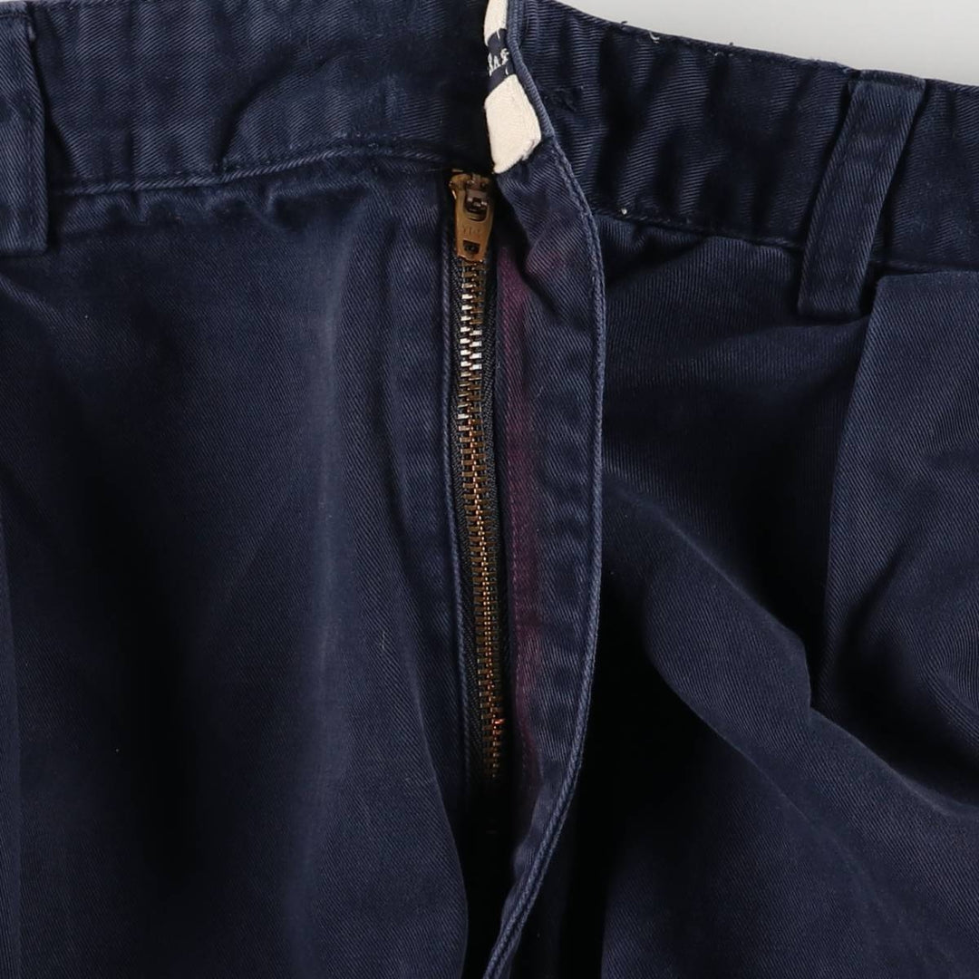 Ralph Lauren POLO RALPH LAUREN ANDREW PANT Two-pleat chino pants Men's size W35 cotton navy blue type Vintage Second Hand