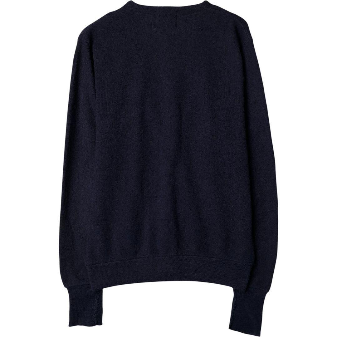 STEEPLECHASE Knit Cardigan, Men's Size L unclear navy blue type Vintage Second Hand