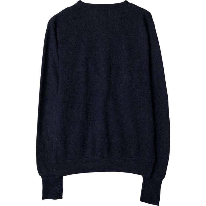 STEEPLECHASE Knit Cardigan, Men's Size L unclear navy blue type Vintage Second Hand