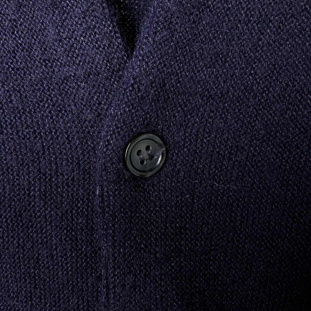 STEEPLECHASE Knit Cardigan, Men's Size L unclear navy blue type Vintage Second Hand