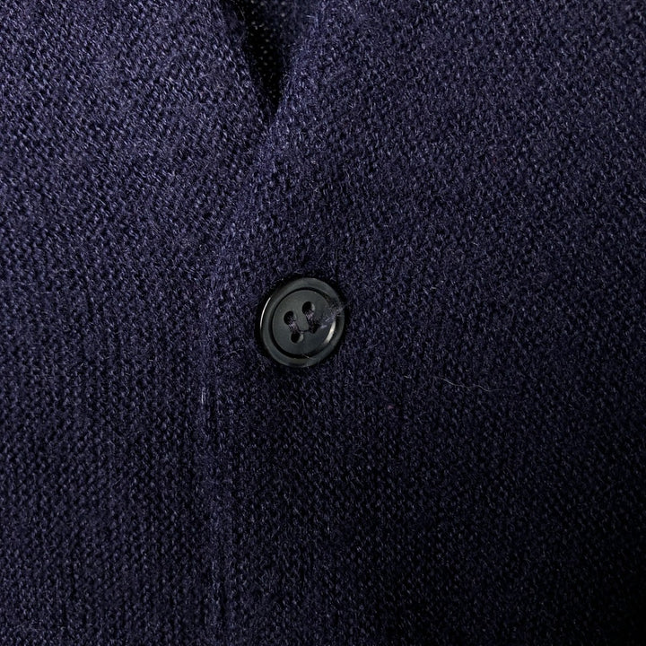 STEEPLECHASE Knit Cardigan, Men's Size L unclear navy blue type Vintage Second Hand