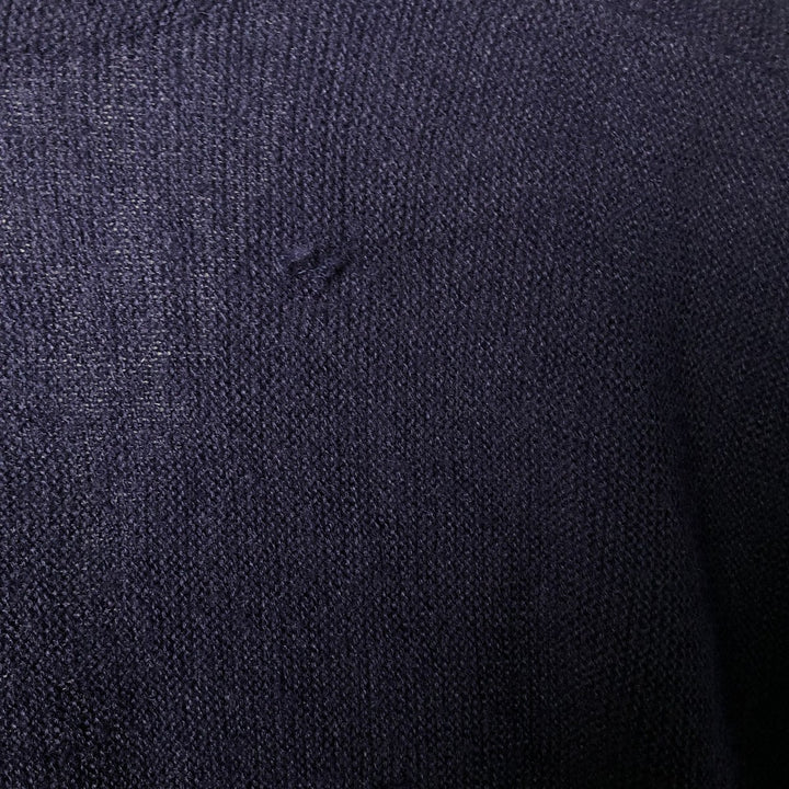 STEEPLECHASE Knit Cardigan, Men's Size L unclear navy blue type Vintage Second Hand