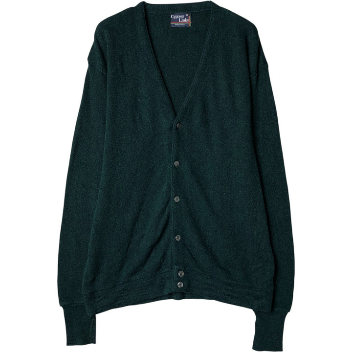 Cypress Links Knit Cardigan, Made in USA, Men's XL unclear Green type dark green Vintage Second Hand