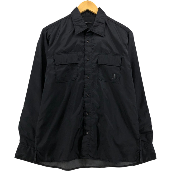 COMME CA DU MODE Long Sleeve Polyester Shirt, Men's Size L polyester black type Vintage Second Hand