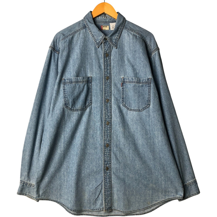 Levi's Red Tab Long Sleeve Denim Shirt, Men's Size L cotton Blue type light blue Vintage Second Hand