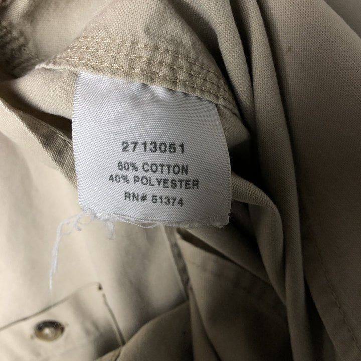Carhartt Long Sleeve Work Shirt, Men's Size L cotton Khaki type beige Vintage Second Hand