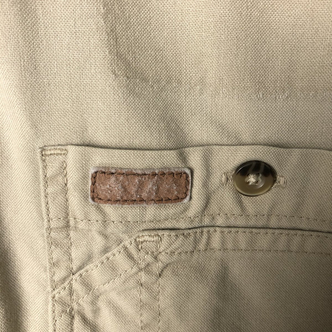 Carhartt Long Sleeve Work Shirt, Men's Size L cotton Khaki type beige Vintage Second Hand