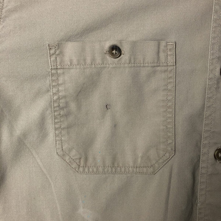 Carhartt Long Sleeve Work Shirt, Men's Size L cotton Khaki type beige Vintage Second Hand